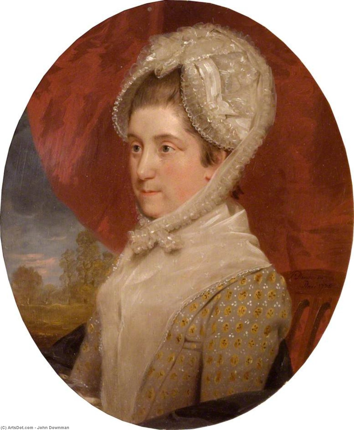 WikiOO.org - Encyclopedia of Fine Arts - Maalaus, taideteos John Downman - Portrait Of A Lady