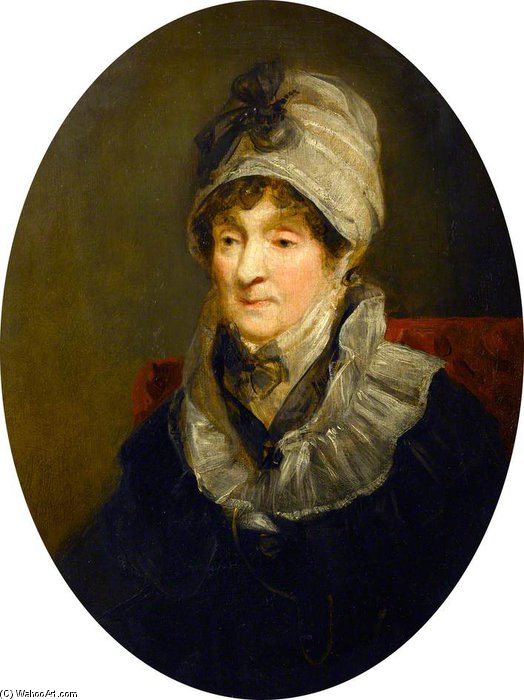 Wikioo.org - The Encyclopedia of Fine Arts - Painting, Artwork by John Jackson - Portrait Of A Lady (mrs Parry, The Mother Of Sir W. E. Parry, Rn)
