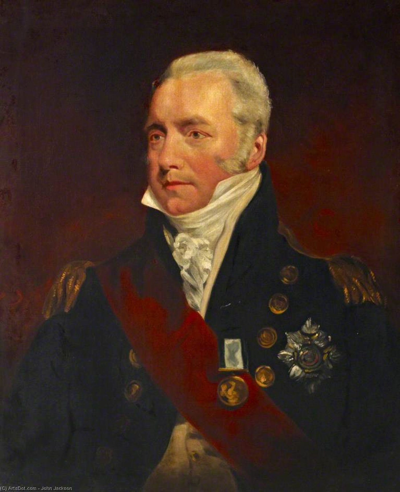 WikiOO.org - Enciklopedija likovnih umjetnosti - Slikarstvo, umjetnička djela John Jackson - Vice-admiral Sir Richard Goodwin Keats