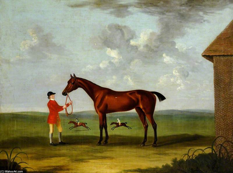 Wikioo.org - The Encyclopedia of Fine Arts - Painting, Artwork by John Nost Sartorius - A Bay Horse Called 'fleacatcher'