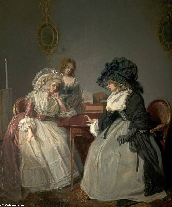 Wikioo.org – L'Enciclopedia delle Belle Arti - Pittura, Opere di John Raphael Smith - Il racconto della vedova