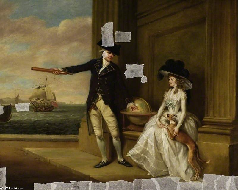 Wikioo.org - The Encyclopedia of Fine Arts - Painting, Artwork by John Russell - Captain And Mrs Hardcastle