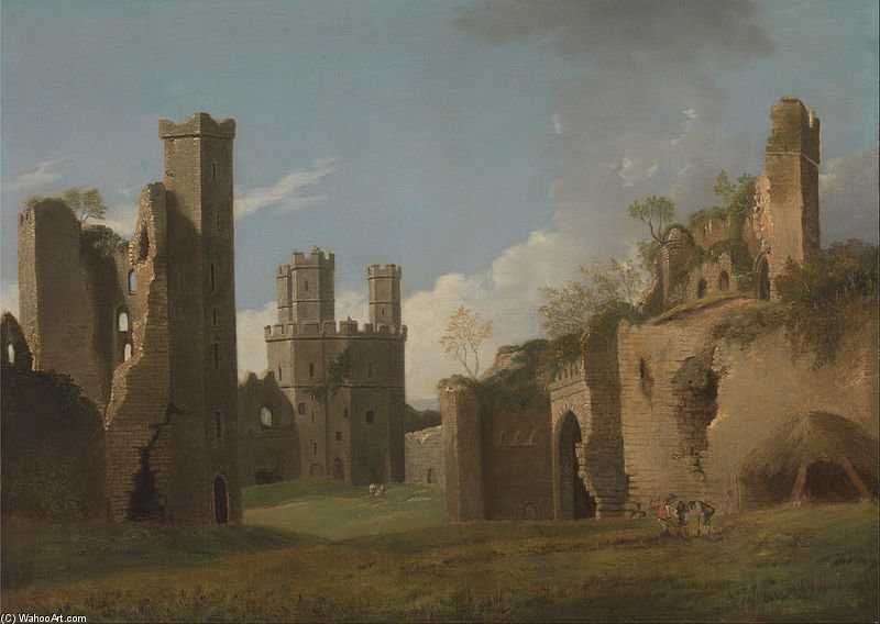 WikiOO.org - Enciclopédia das Belas Artes - Pintura, Arte por Joseph Farington - Caernarvon Castle