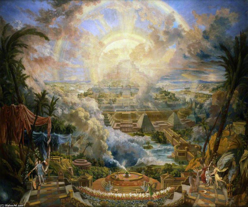 WikiOO.org - Енциклопедия за изящни изкуства - Живопис, Произведения на изкуството Joseph Michael Gandy - The Mount Of Congregation