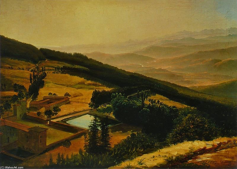 Wikioo.org – L'Enciclopedia delle Belle Arti - Pittura, Opere di Louis Gauffier - La Valle dell Arno -