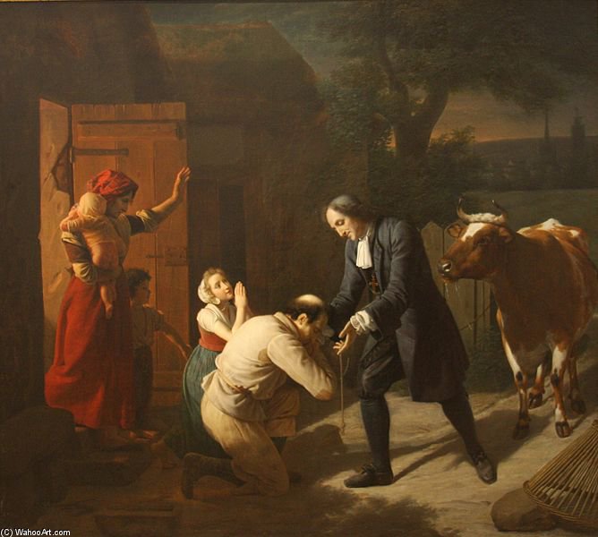 Wikioo.org – L'Encyclopédie des Beaux Arts - Peinture, Oeuvre de Louis Hersent - Fénélon Retourne une vache volée à un paysan