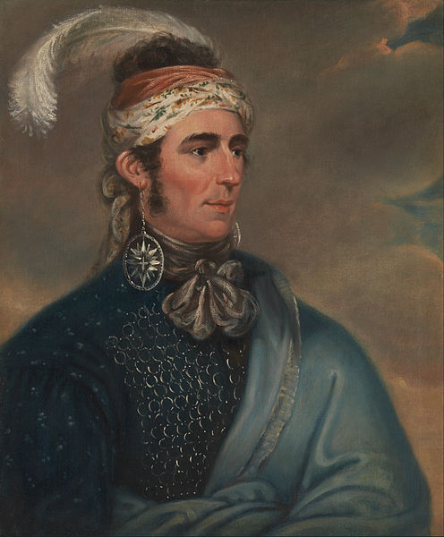 Wikioo.org - The Encyclopedia of Fine Arts - Painting, Artwork by Mather Brown - Portrait Of Major John Norton As Mohawk Chief Teyoninhokarawen