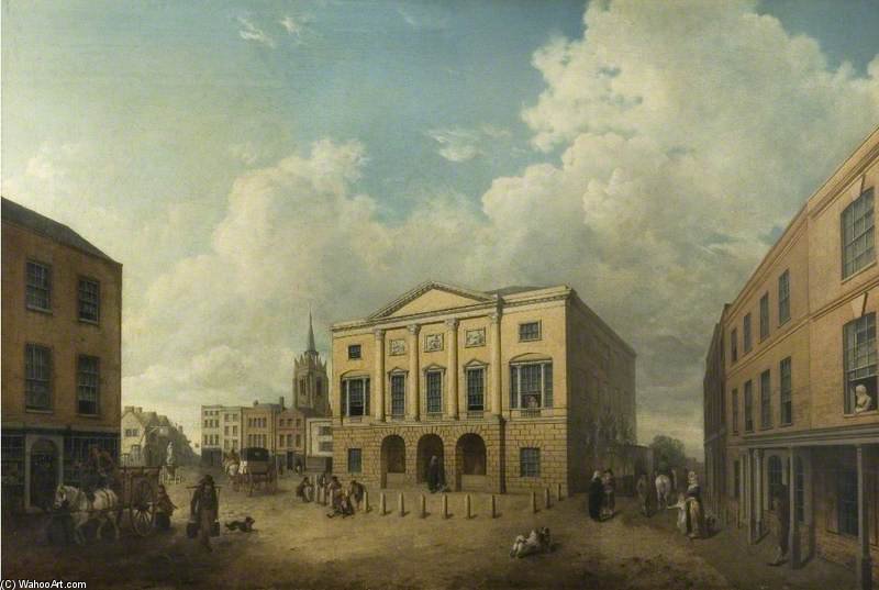 Wikioo.org - The Encyclopedia of Fine Arts - Painting, Artwork by George Philip Reinagle - The Shire Hall, Chelmsford