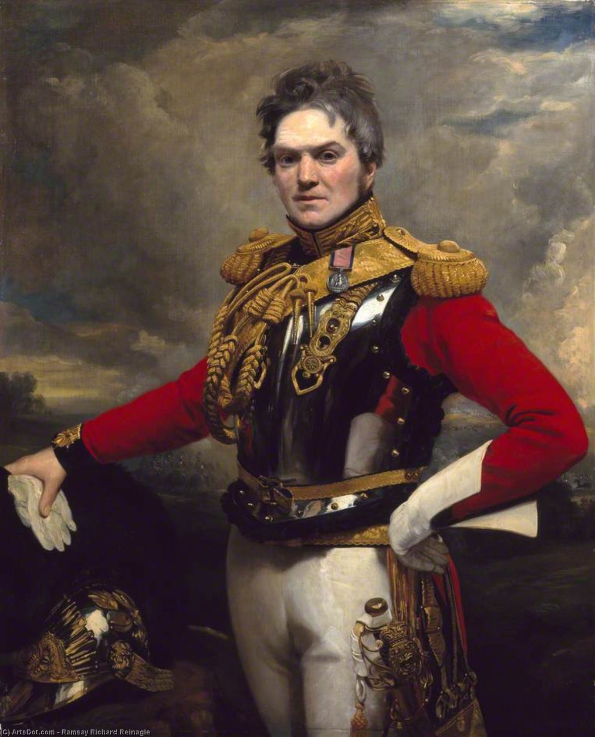Wikioo.org - The Encyclopedia of Fine Arts - Painting, Artwork by Ramsay Richard Reinagle - Captain Alexander Mcinnes, 2nd Life Guards