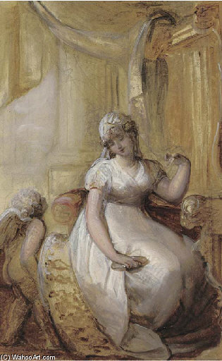 WikiOO.org - Енциклопедія образотворчого мистецтва - Живопис, Картини
 Richard Cosway - A Lady At Her Toilet