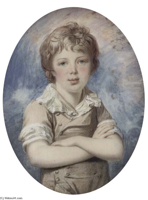 Wikioo.org - The Encyclopedia of Fine Arts - Painting, Artwork by Richard Cosway - An Unknown Boy