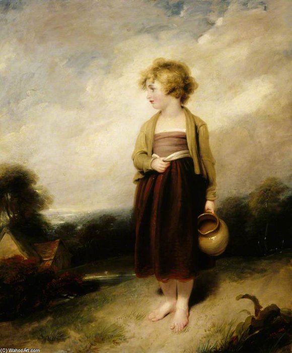 Wikioo.org - สารานุกรมวิจิตรศิลป์ - จิตรกรรม Richard Westall - A Child Going To Fetch Water
