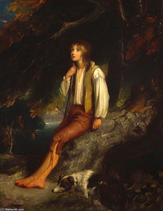 WikiOO.org - Енциклопедия за изящни изкуства - Живопис, Произведения на изкуството Richard Westall - A Peasant Boy