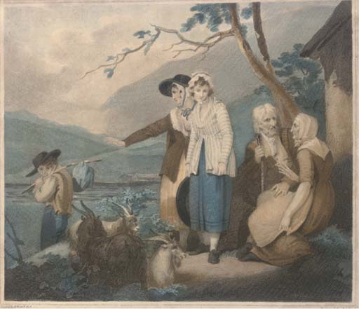 WikiOO.org - Encyclopedia of Fine Arts - Maleri, Artwork Richard Westall - English Peasants; Irish Peasants; Scottish Peasants; And Welch Peasants, By A. Cardon