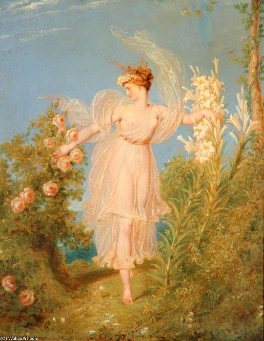 Wikioo.org - The Encyclopedia of Fine Arts - Painting, Artwork by Richard Westall - Flora
