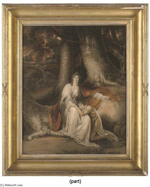 Wikioo.org - The Encyclopedia of Fine Arts - Painting, Artwork by Richard Westall - Margaret Of Anjou And Her Son Edward Prince Of Wales
