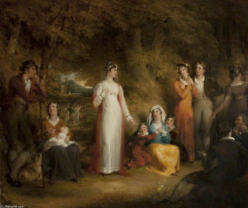 Wikioo.org - The Encyclopedia of Fine Arts - Painting, Artwork by Richard Westall - The Village Bride