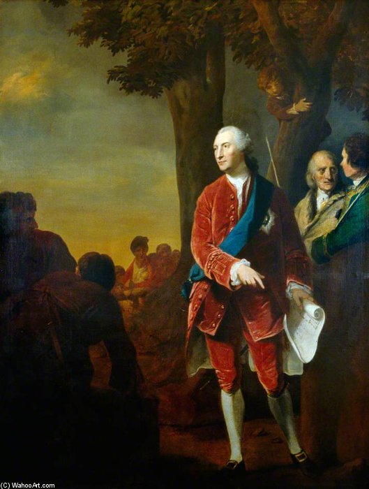Wikioo.org - The Encyclopedia of Fine Arts - Painting, Artwork by Robert Edge Pine - The Earl Of Northumberland Laying The Foundation Stone Of Middlesex Hospital