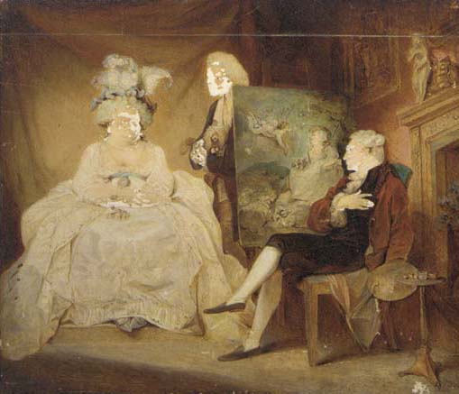 Wikioo.org – L'Enciclopedia delle Belle Arti - Pittura, Opere di Robert Smirke - Casimire E Lady Pentweazel, Da Gusto di Samuel Foote