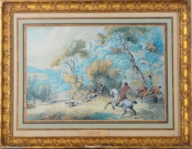 Wikioo.org - The Encyclopedia of Fine Arts - Painting, Artwork by Samuel Howitt - The Hunt; And Three Companion Drawings