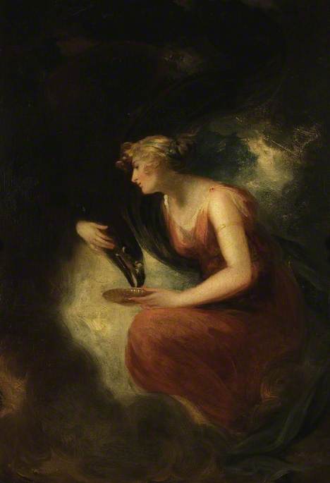 Wikioo.org - The Encyclopedia of Fine Arts - Painting, Artwork by William Beechey - Hebe Feeding Jupiter's Eagle