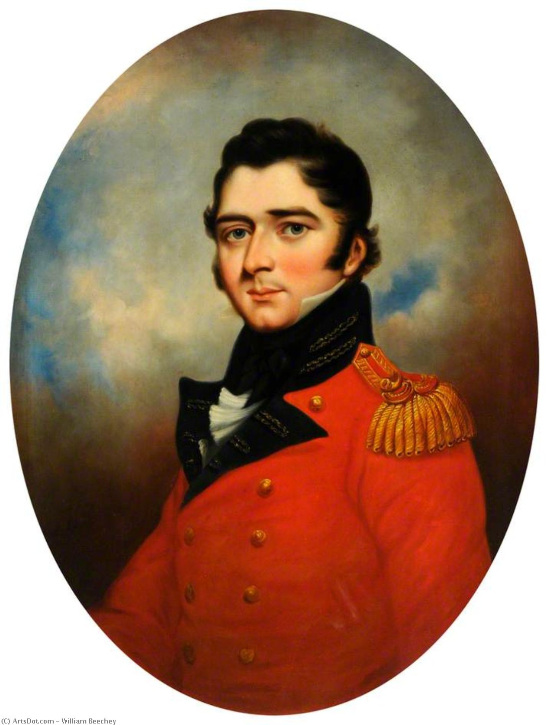 WikiOO.org - אנציקלופדיה לאמנויות יפות - ציור, יצירות אמנות William Beechey - Portrait Of An Officer