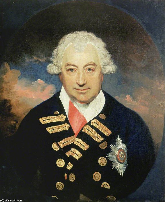 Wikioo.org - Encyklopedia Sztuk Pięknych - Malarstwo, Grafika William Beechey - Rear-admiral Sir John Jervis