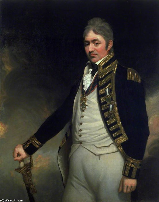 WikiOO.org - Güzel Sanatlar Ansiklopedisi - Resim, Resimler William Beechey - Rear-admiral Sir Thomas Troubridge