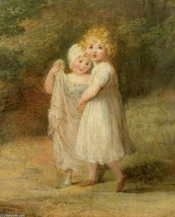 Wikioo.org - สารานุกรมวิจิตรศิลป์ - จิตรกรรม William Beechey - The Children Of Paul Sandby