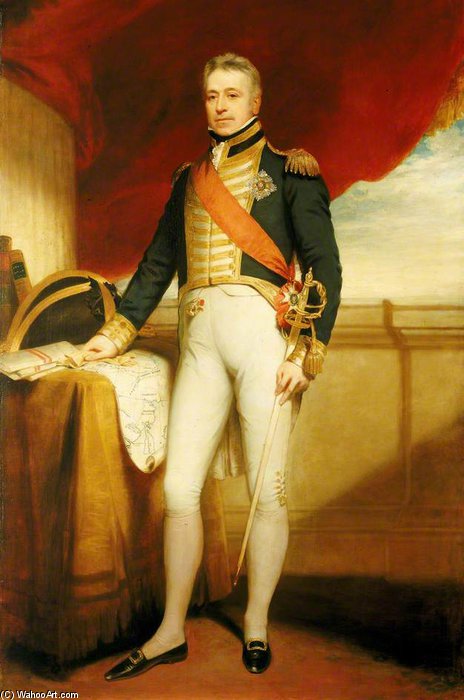 WikiOO.org - Encyclopedia of Fine Arts - Lukisan, Artwork William Beechey - Vice-admiral Sir George Cockburn