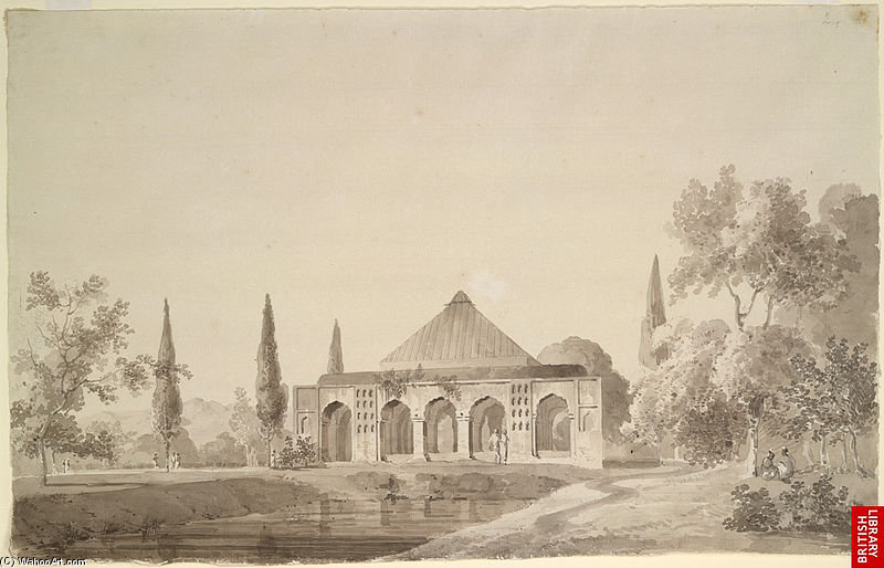Wikioo.org - The Encyclopedia of Fine Arts - Painting, Artwork by Thomas And William Daniell - Jahangir Khan's Garden, Najibabad