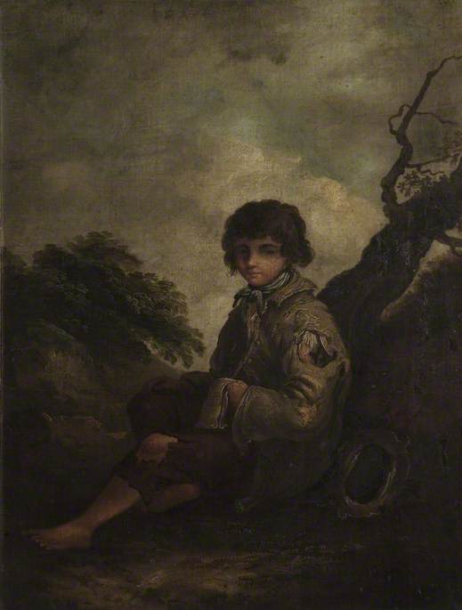 WikiOO.org - Enciclopedia of Fine Arts - Pictura, lucrări de artă Thomas Barker - A Young Ballad Singer