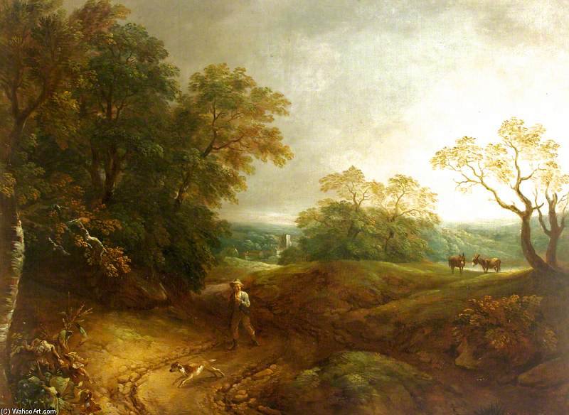 Wikioo.org - สารานุกรมวิจิตรศิลป์ - จิตรกรรม Thomas Barker - Landscape -