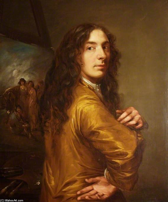 WikiOO.org - Encyclopedia of Fine Arts - Maleri, Artwork Thomas Barker - Self Portrait -