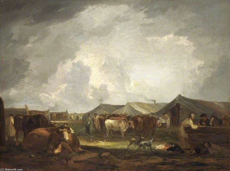 WikiOO.org - Encyclopedia of Fine Arts - Målning, konstverk Thomas Barker - The Cattle Fair