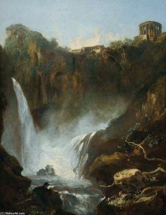 Wikioo.org - The Encyclopedia of Fine Arts - Painting, Artwork by Thomas Barker - The Falls Of Tivoli, Italy