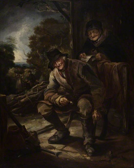 Wikioo.org - The Encyclopedia of Fine Arts - Painting, Artwork by Thomas Barker - The Old Woodman