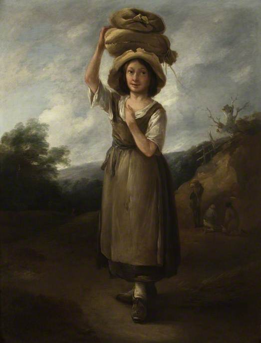 WikiOO.org - אנציקלופדיה לאמנויות יפות - ציור, יצירות אמנות Thomas Barker - The Sand Girl