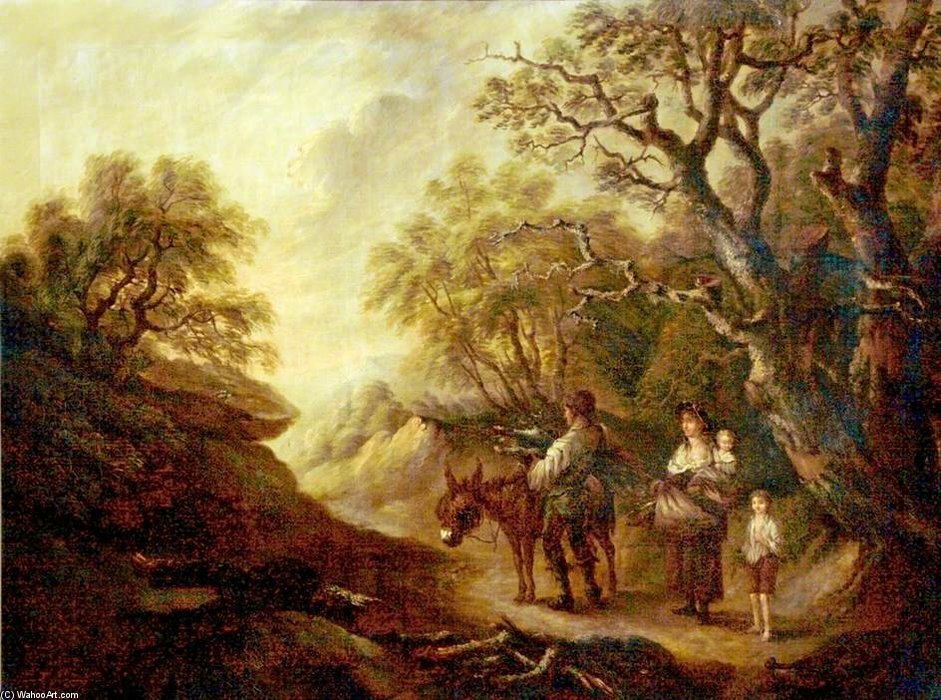 Wikioo.org – L'Enciclopedia delle Belle Arti - Pittura, Opere di Thomas Barker - Famiglia del Boscaiolo