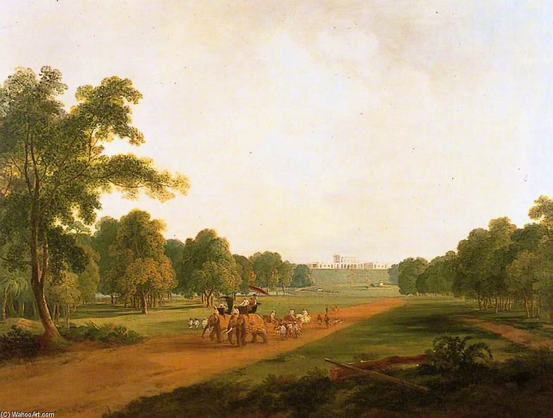 WikiOO.org - Encyclopedia of Fine Arts - Maľba, Artwork Thomas And William Daniell - Allington Hunting Party In India