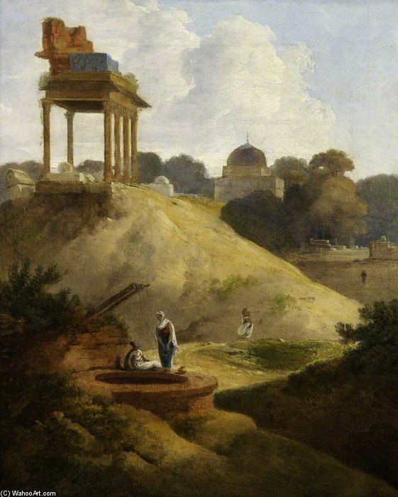 WikiOO.org - Güzel Sanatlar Ansiklopedisi - Resim, Resimler Thomas And William Daniell - Landscape In Northern India