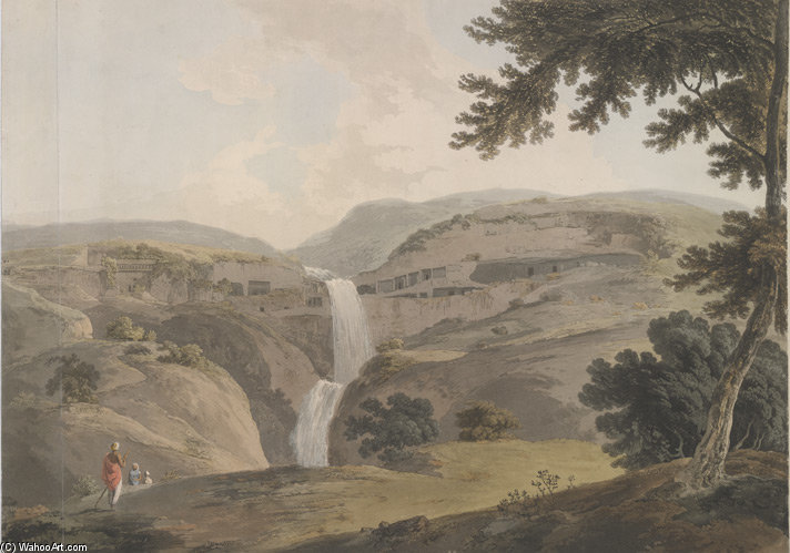 Wikioo.org - The Encyclopedia of Fine Arts - Painting, Artwork by Thomas Daniell - Mountain Of Ellora