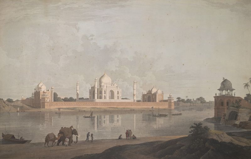 Wikioo.org - The Encyclopedia of Fine Arts - Painting, Artwork by Thomas Daniell - The Taje Mahel, Agra'. Aquatint