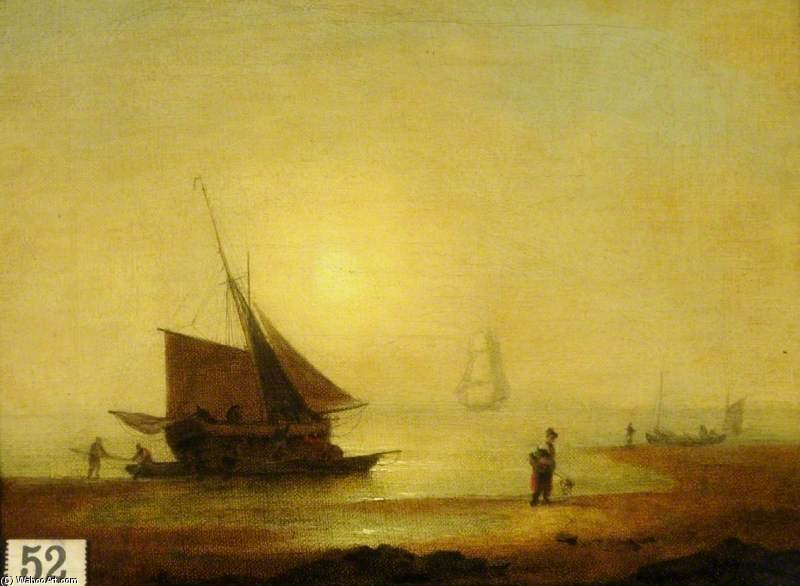 WikiOO.org - Енциклопедія образотворчого мистецтва - Живопис, Картини
 Thomas Luny - Sea Piece