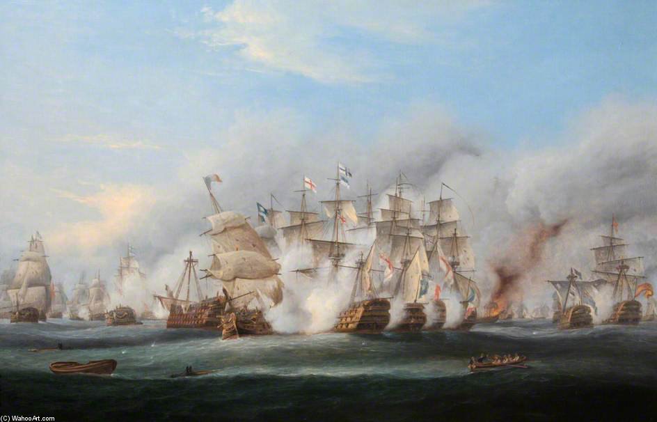 WikiOO.org - Encyclopedia of Fine Arts - Festés, Grafika Thomas Luny - The Battle Of Trafalgar -