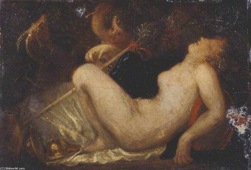 Wikioo.org - The Encyclopedia of Fine Arts - Painting, Artwork by Thomas Stothard - A Nymph Sleeping