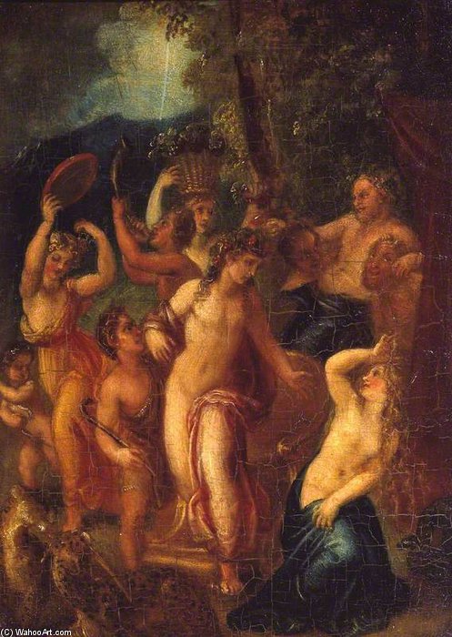 Wikioo.org - The Encyclopedia of Fine Arts - Painting, Artwork by Thomas Stothard - Nymphs And Satyrs