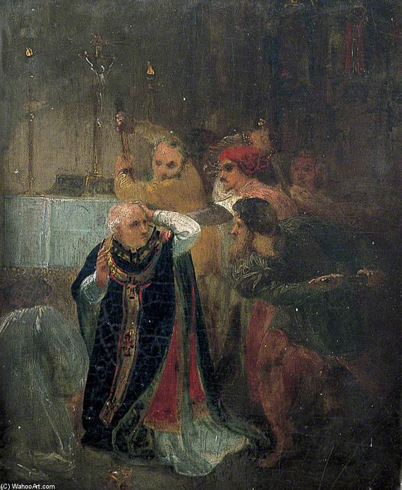WikiOO.org - Encyclopedia of Fine Arts - Malba, Artwork Thomas Stothard - The Martyrdom Of St Thomas Becket