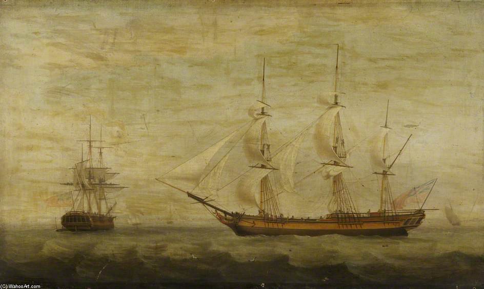 Wikioo.org - The Encyclopedia of Fine Arts - Painting, Artwork by Thomas Whitcombe - Hms 'blenheim'