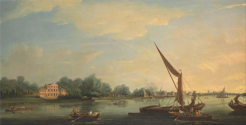 Wikioo.org - The Encyclopedia of Fine Arts - Painting, Artwork by Thomas Whitcombe - The Thames At Chelsea